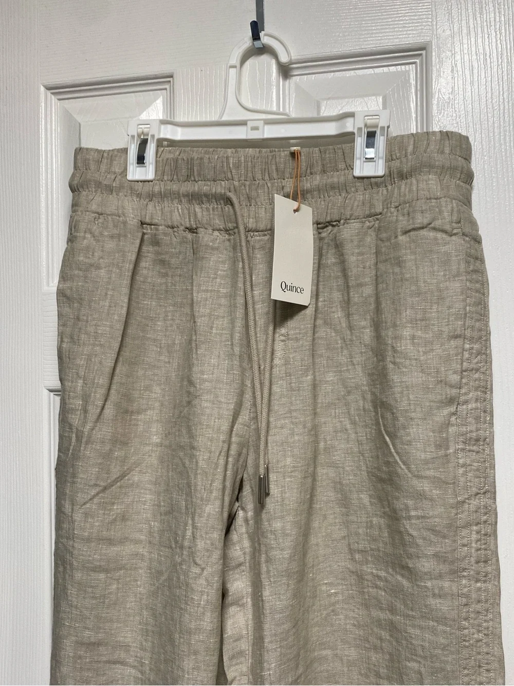 NWT Quince 100% European linen wide leg pants size medium